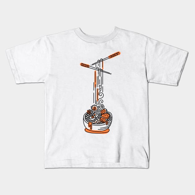 ramen Kids T-Shirt by Volha_Petra